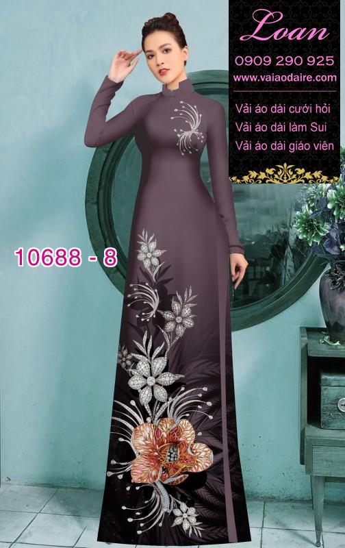 Vải áo dài hoa 3D Vải áo dài hoa 3D