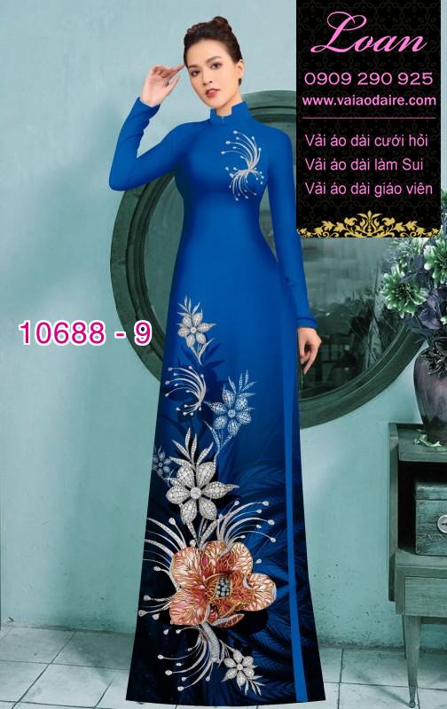 Vải áo dài hoa 3D Vải áo dài hoa 3D