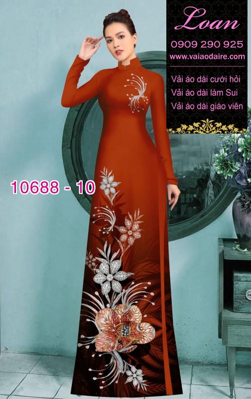 Vải áo dài hoa 3D Vải áo dài hoa 3D