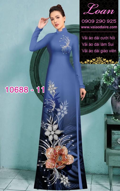 Vải áo dài hoa 3D Vải áo dài hoa 3D