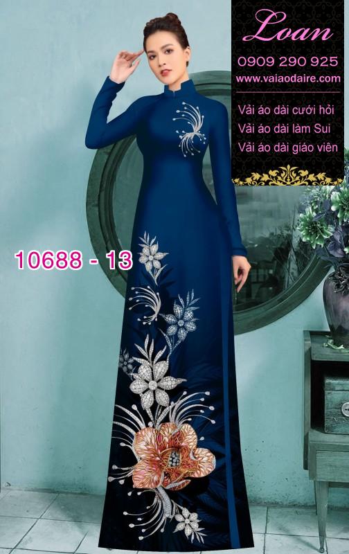 Vải áo dài hoa 3D Vải áo dài hoa 3D