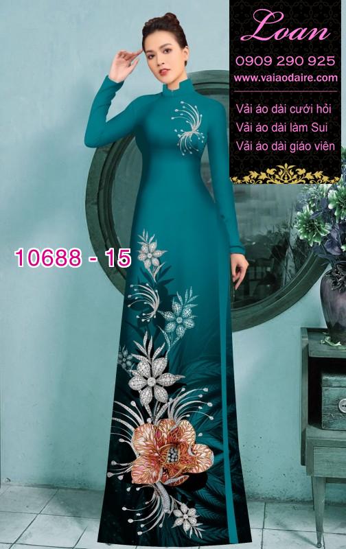 Vải áo dài hoa 3D Vải áo dài hoa 3D
