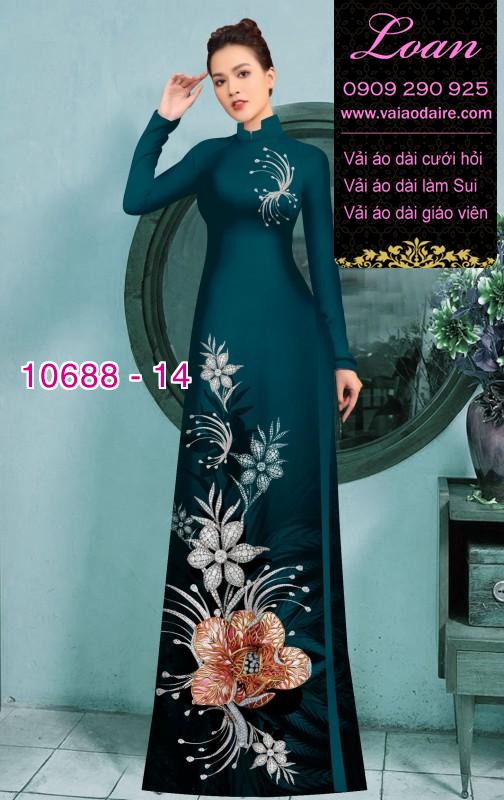 Vải áo dài hoa 3D Vải áo dài hoa 3D