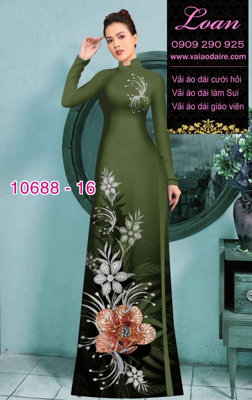 Vải áo dài hoa 3D Vải áo dài hoa 3D