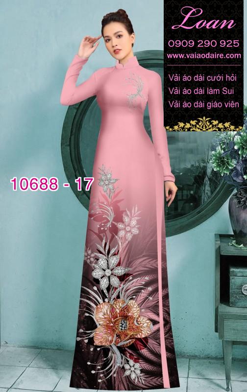 Vải áo dài hoa 3D Vải áo dài hoa 3D