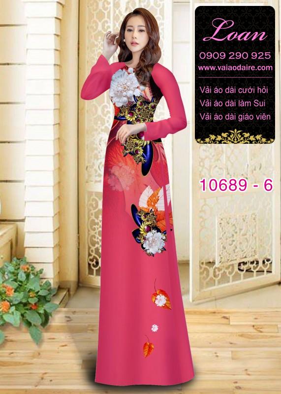 Vải áo dài hoa 3D