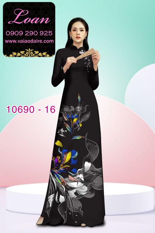 Vải áo dài hoa 3D