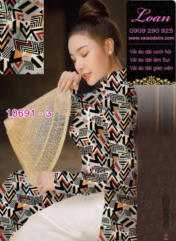 Vải áo dài hoa văn nguyên áo