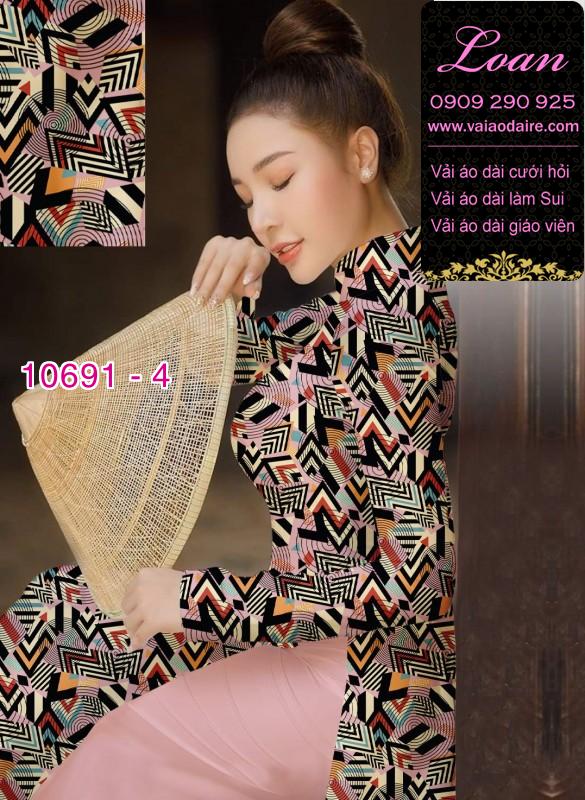 Vải áo dài hoa văn nguyên áo