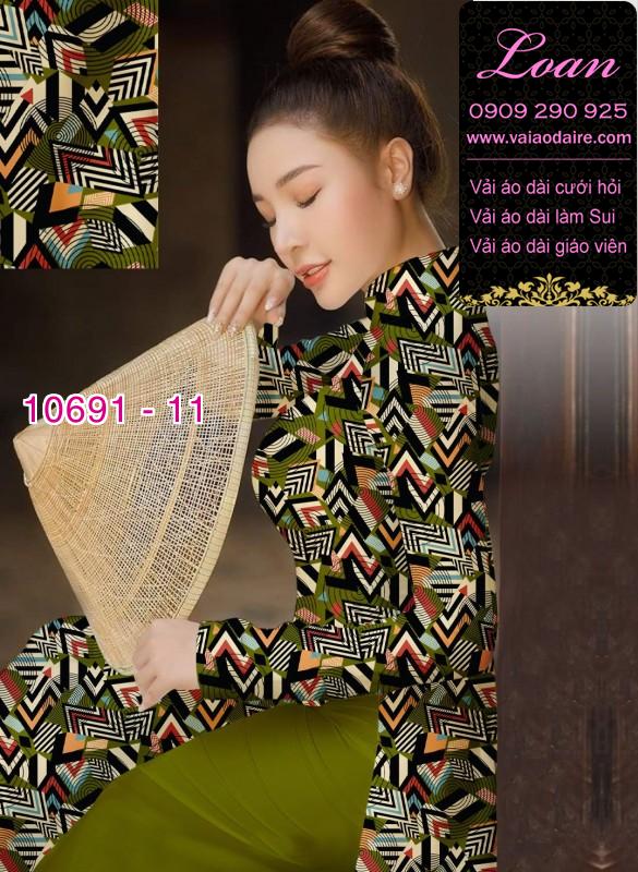 Vải áo dài hoa văn nguyên áo