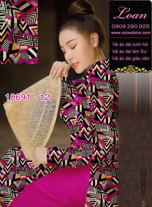 Vải áo dài hoa văn nguyên áo