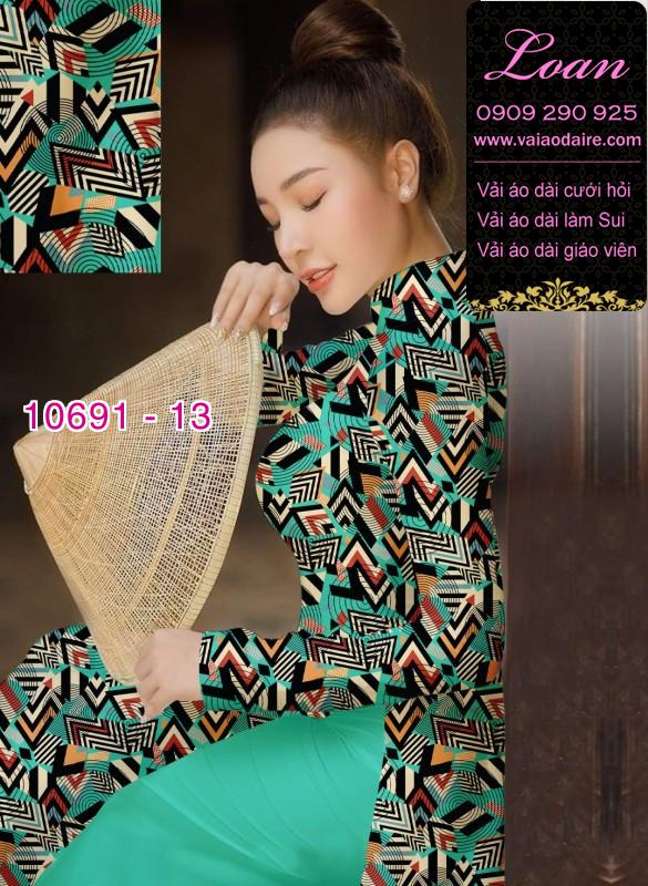 Vải áo dài hoa văn nguyên áo