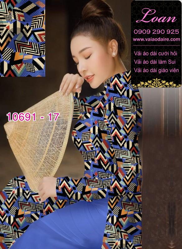 Vải áo dài hoa văn nguyên áo