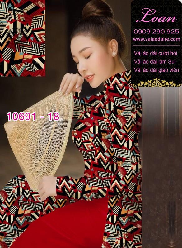 Vải áo dài hoa văn nguyên áo