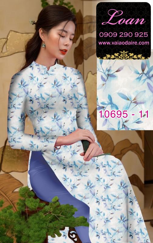Vải áo dài hoa toàn thân