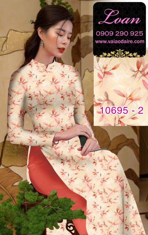 Vải áo dài hoa toàn thân
