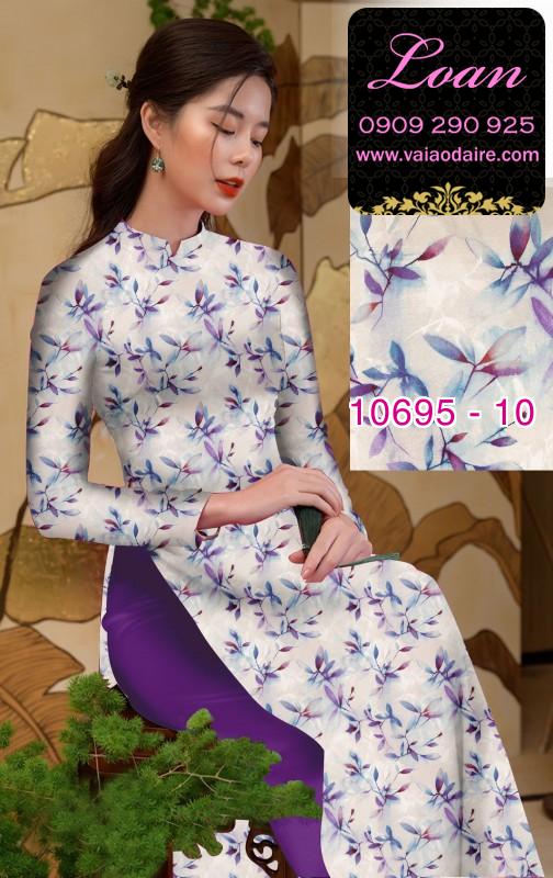 Vải áo dài hoa toàn thân