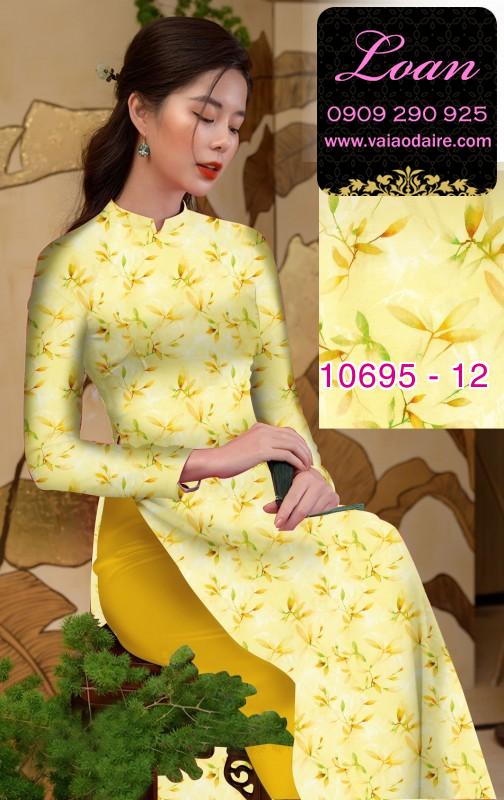 Vải áo dài hoa toàn thân