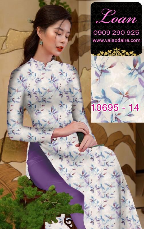 Vải áo dài hoa toàn thân