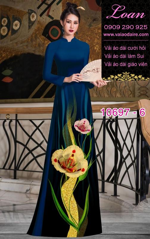 Vải áo dài hoa nhí Vải áo dài hoa nhí