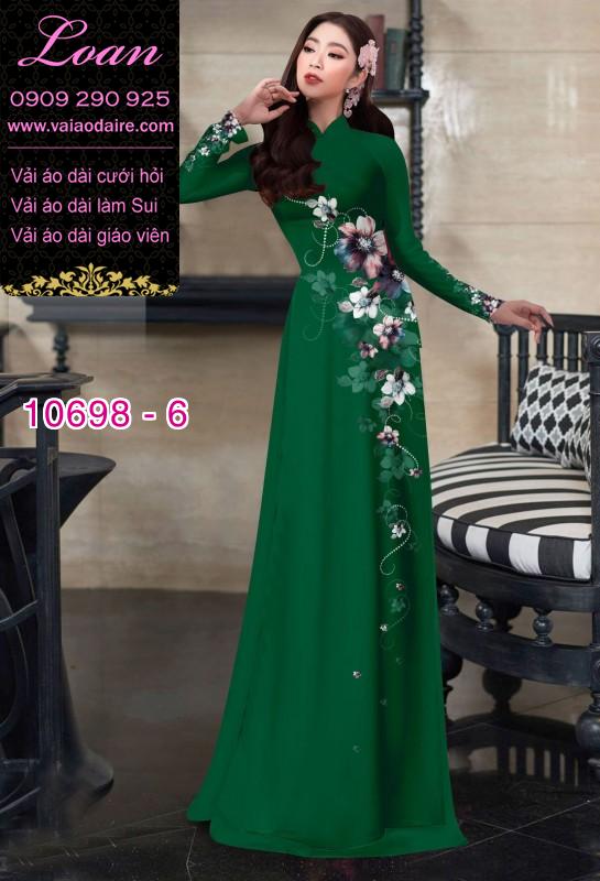 Vải áo dài hoa đơn giản