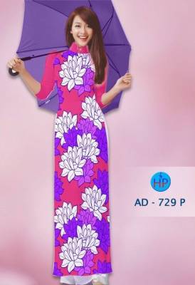 Vải áo dài hoa toàn thân-DT 1070