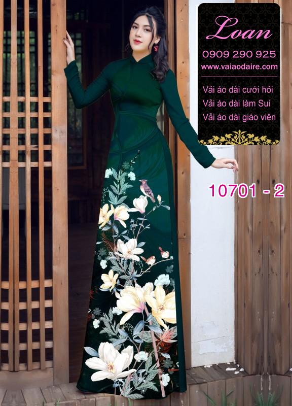 Vải áo dài hoa 3D