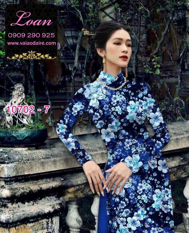 Vải áo dài hoa nhí