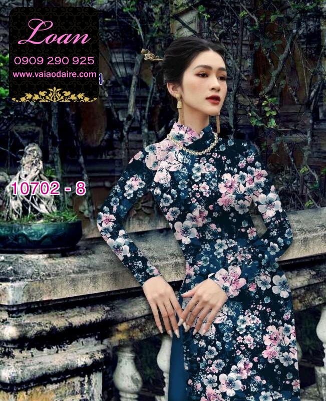 Vải áo dài hoa nhí