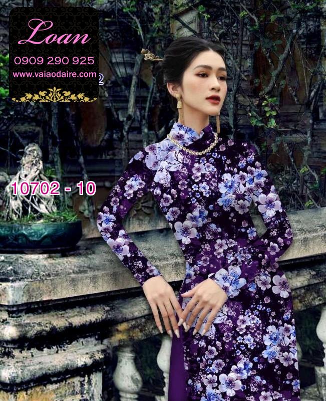 Vải áo dài hoa nhí