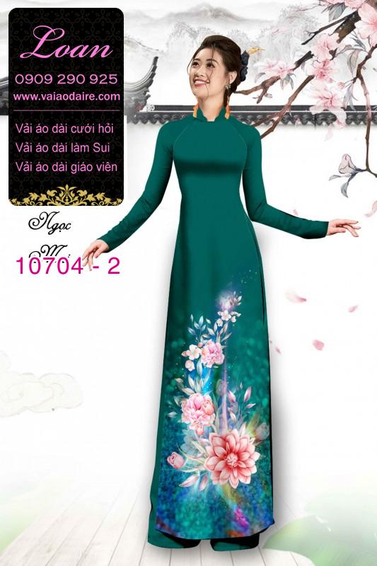 Vải áo dài hoa 3D