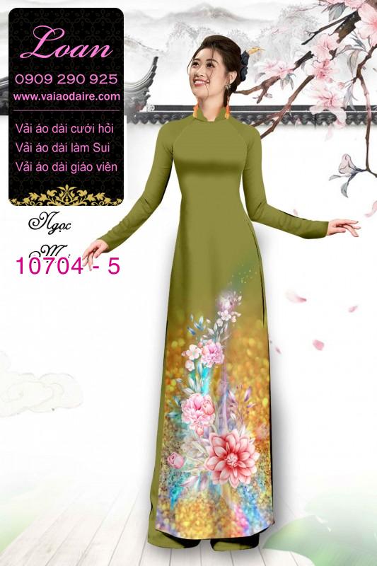 Vải áo dài hoa 3D