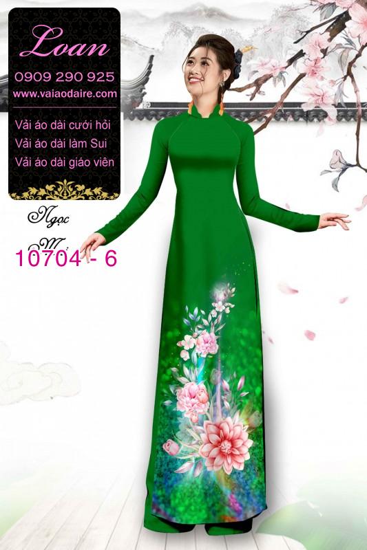 Vải áo dài hoa 3D