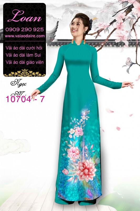 Vải áo dài hoa 3D