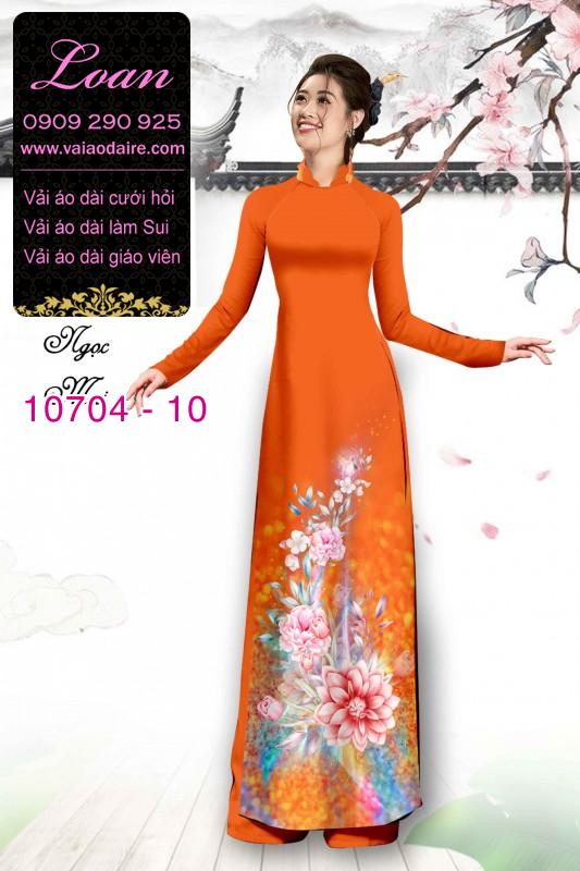 Vải áo dài hoa 3D