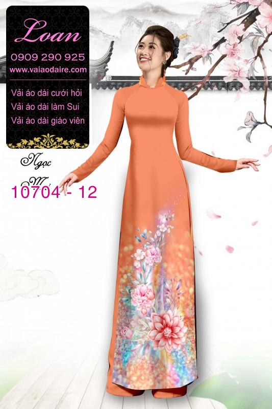 Vải áo dài hoa 3D