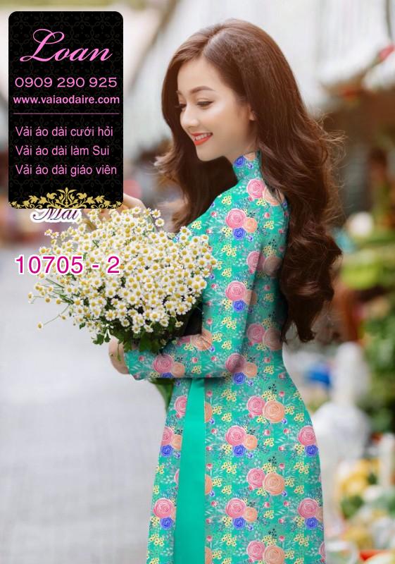 Vải áo dài hoa 3D