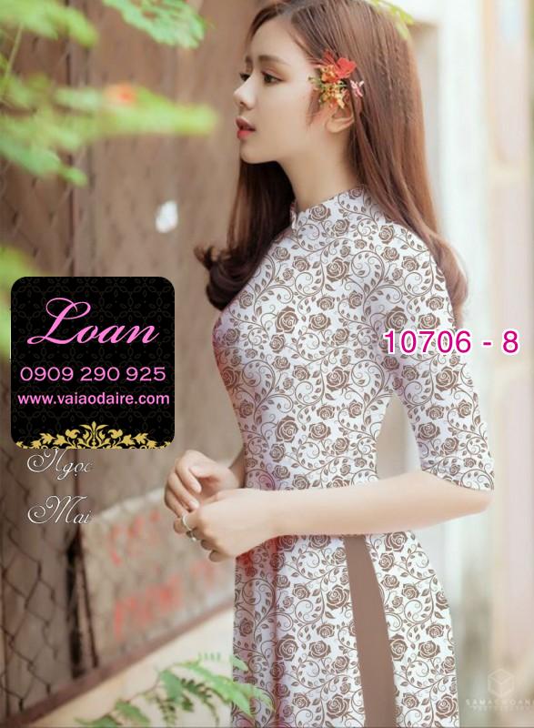 Vải áo dài hoa nhí