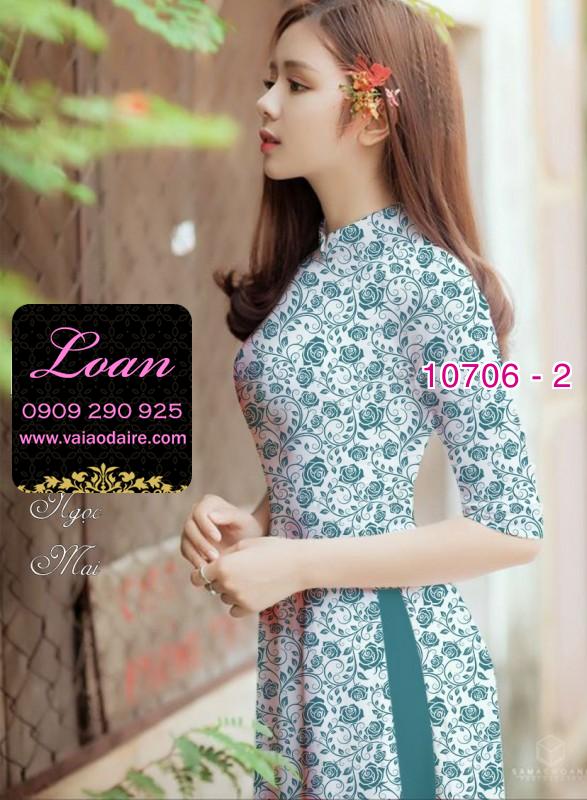 Vải áo dài hoa nhí