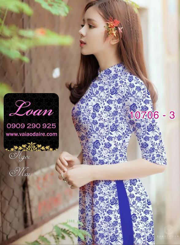 Vải áo dài hoa nhí