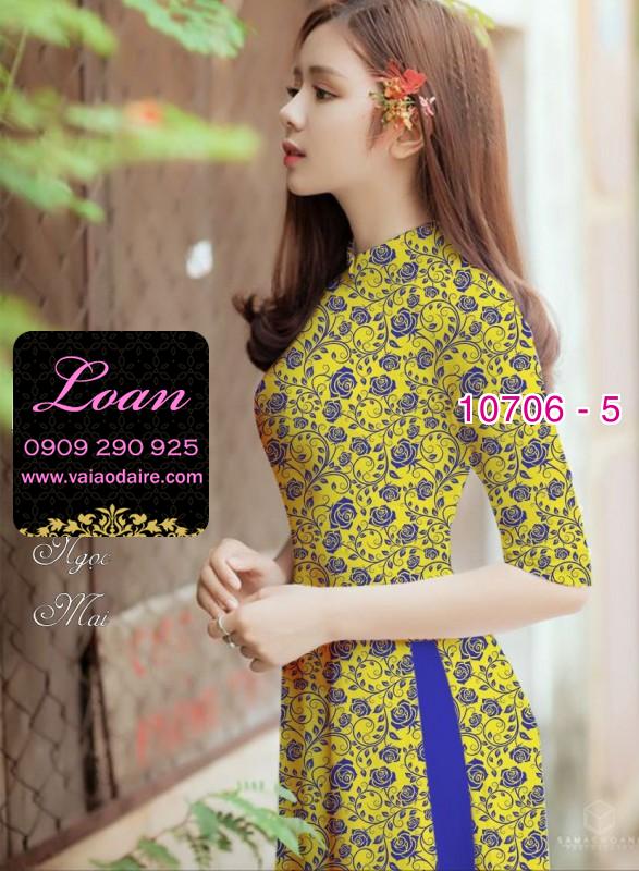 Vải áo dài hoa nhí