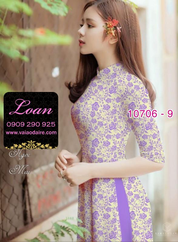 Vải áo dài hoa nhí