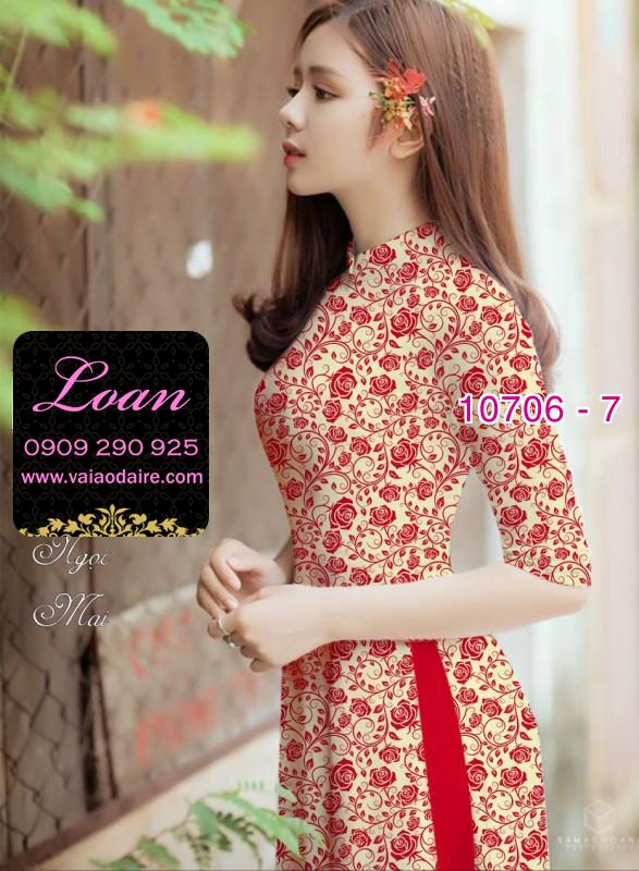 Vải áo dài hoa nhí