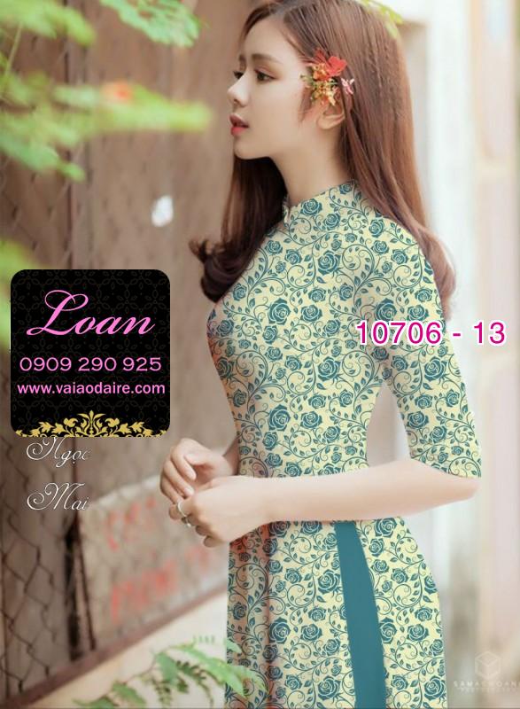 Vải áo dài hoa nhí