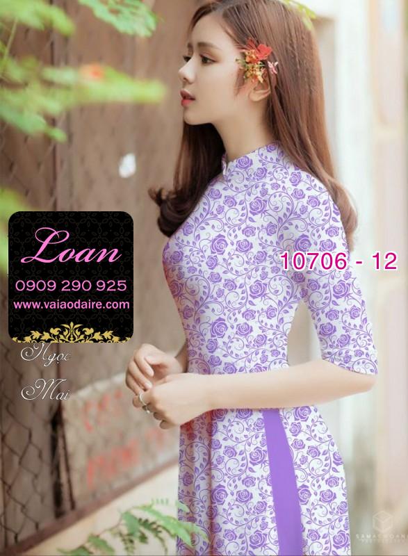 Vải áo dài hoa nhí