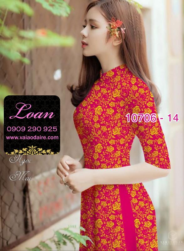 Vải áo dài hoa nhí