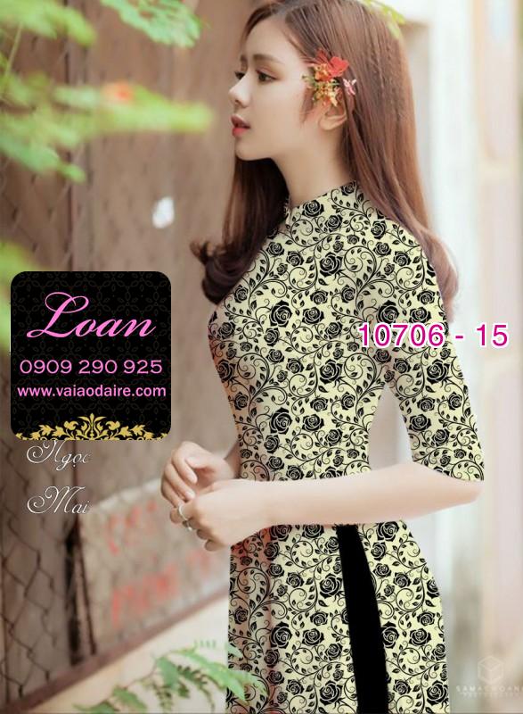 Vải áo dài hoa nhí