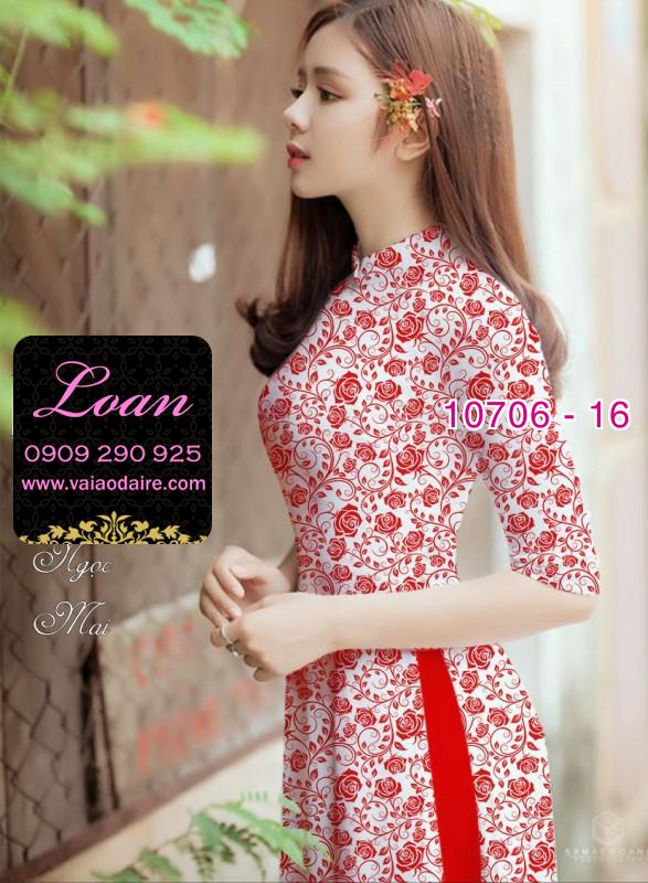Vải áo dài hoa nhí