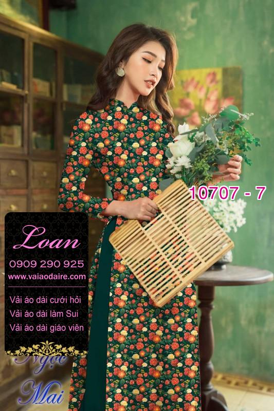 Vải áo dài hoa nhí