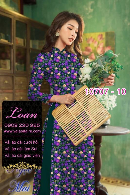 Vải áo dài hoa nhí